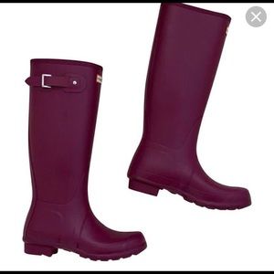 Hunter boots (maroon/violet)